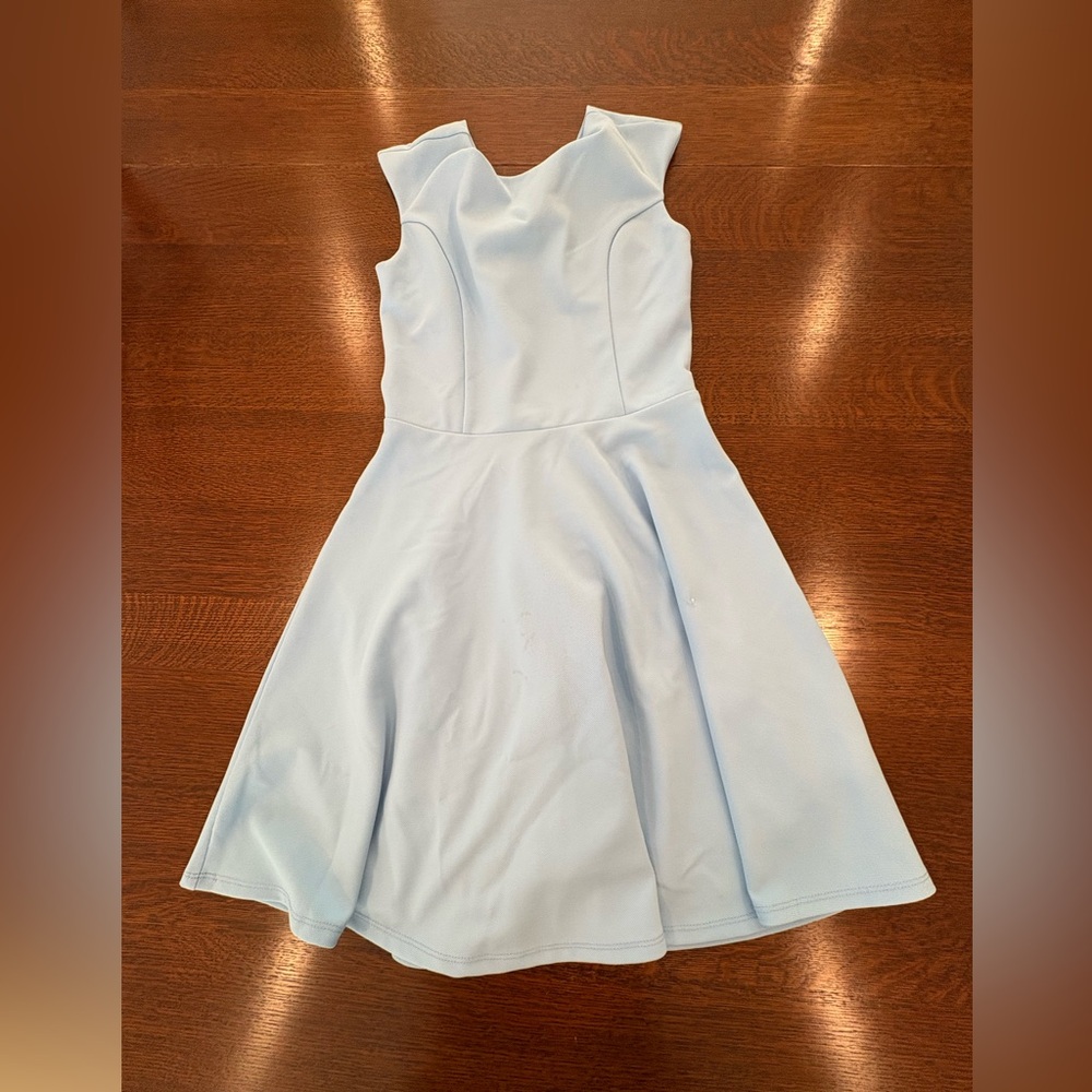 UDT un deux trois Light Blue Sleeveless Dress sz 12
